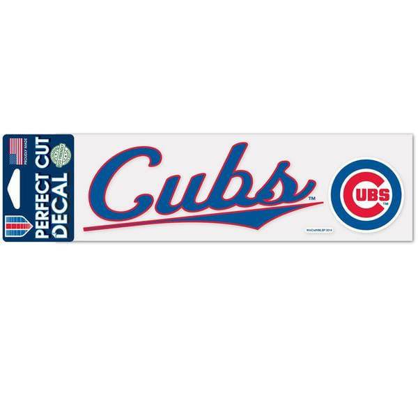 MLB Chicago Cubs Classic 3X10 Perfect Cut Decal product image 1, provided for visual reference and product detail review