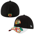 Child/Youth NHL Chicago Blackhawks Jr. Logo Duel Flex Fit 39Thirty Hat product image 1, provided for visual reference and