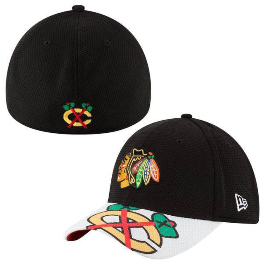 Child/Youth NHL Chicago Blackhawks Jr. Logo Duel Flex Fit 39Thirty Hat product image 1, provided for visual reference and
