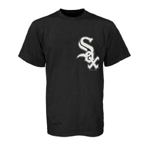 Youth Majestic Chicago White Sox Wordmark Black T-Shirt product image 1, provided for visual reference and product detail