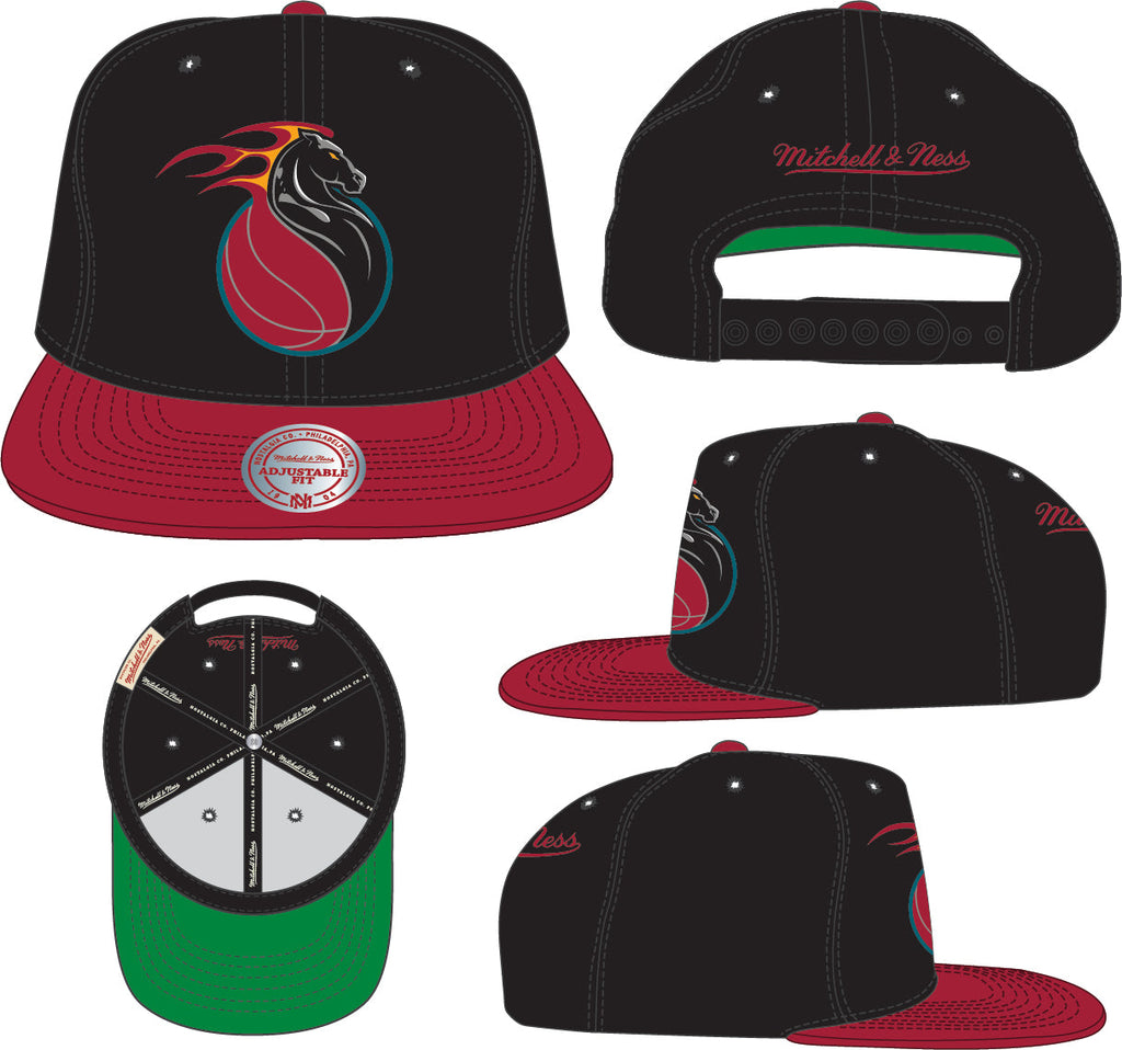 Detroit Pistons Mitchell & Ness HWC Black Snapback Hat for Men product image 5, provided for visual reference and product