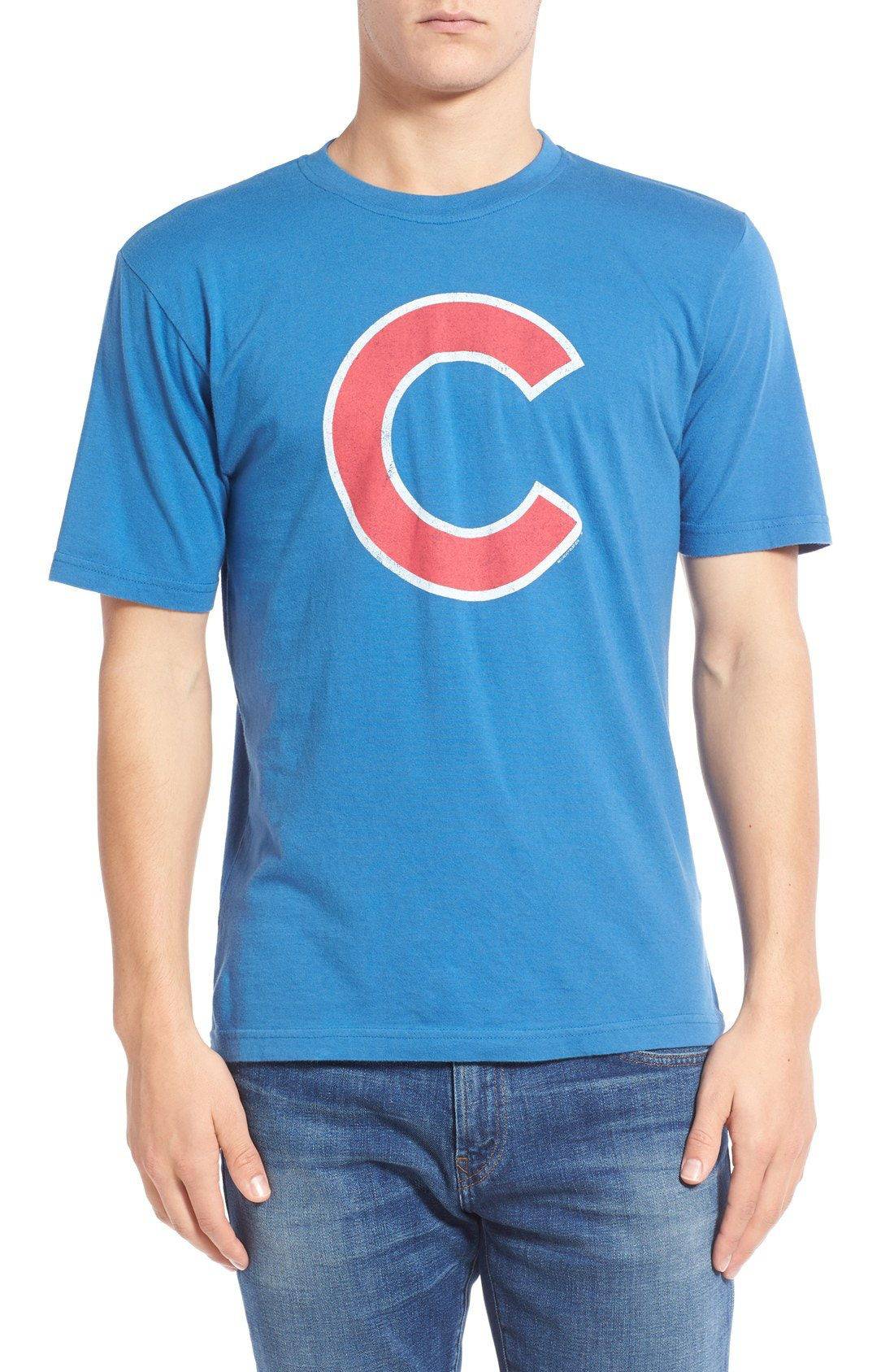 Chicago Cubs "C" Brass Tacks T-Shirt for Men product image 1, provided for visual reference and product detail review