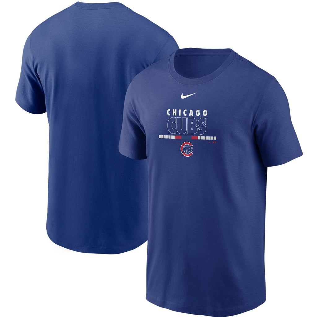 Chicago Cubs Nike Royal Color Bar T-Shirt for Men product image 1, provided for visual reference and product detail review