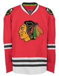 Mens Chicago Blackhawks Edge 2 Authentic Home Blank Jersey product image 1, provided for visual reference and product detail