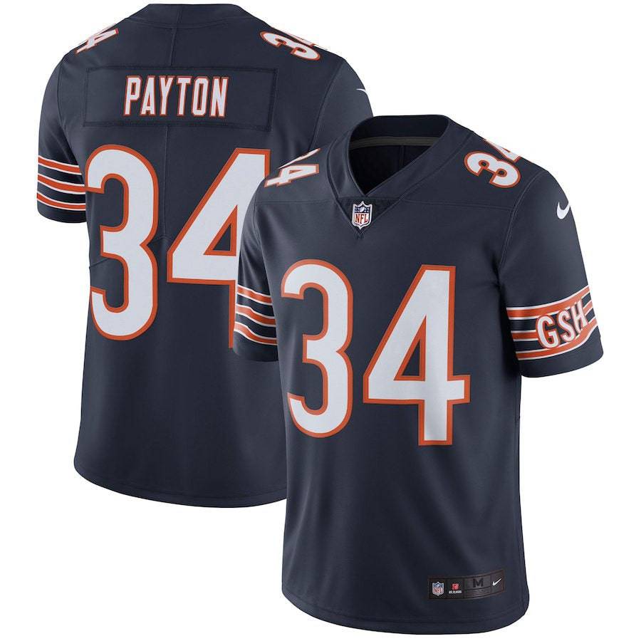 Chicago Bears Walter Payton Nike Navy Retired Player Vapor Untouchable Limited Throwback Jersey for Men product image 1,