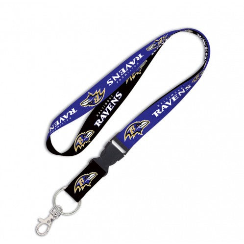 Baltimore Ravens 1" Lanyard with Detachable Buckle By Wincraft product image 1, provided for visual reference and product