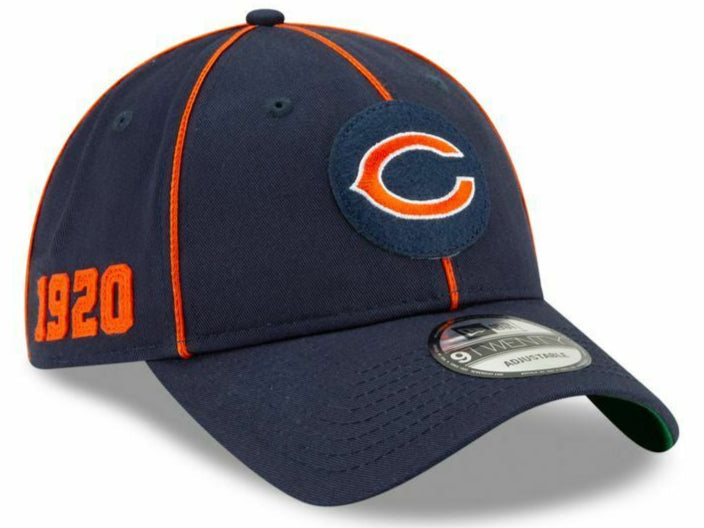 Chicago Bears 2019 Established Collection Sideline 1920 Home "C" Logo Navy 9TWENTY Adjustable Hat product image 1, provided