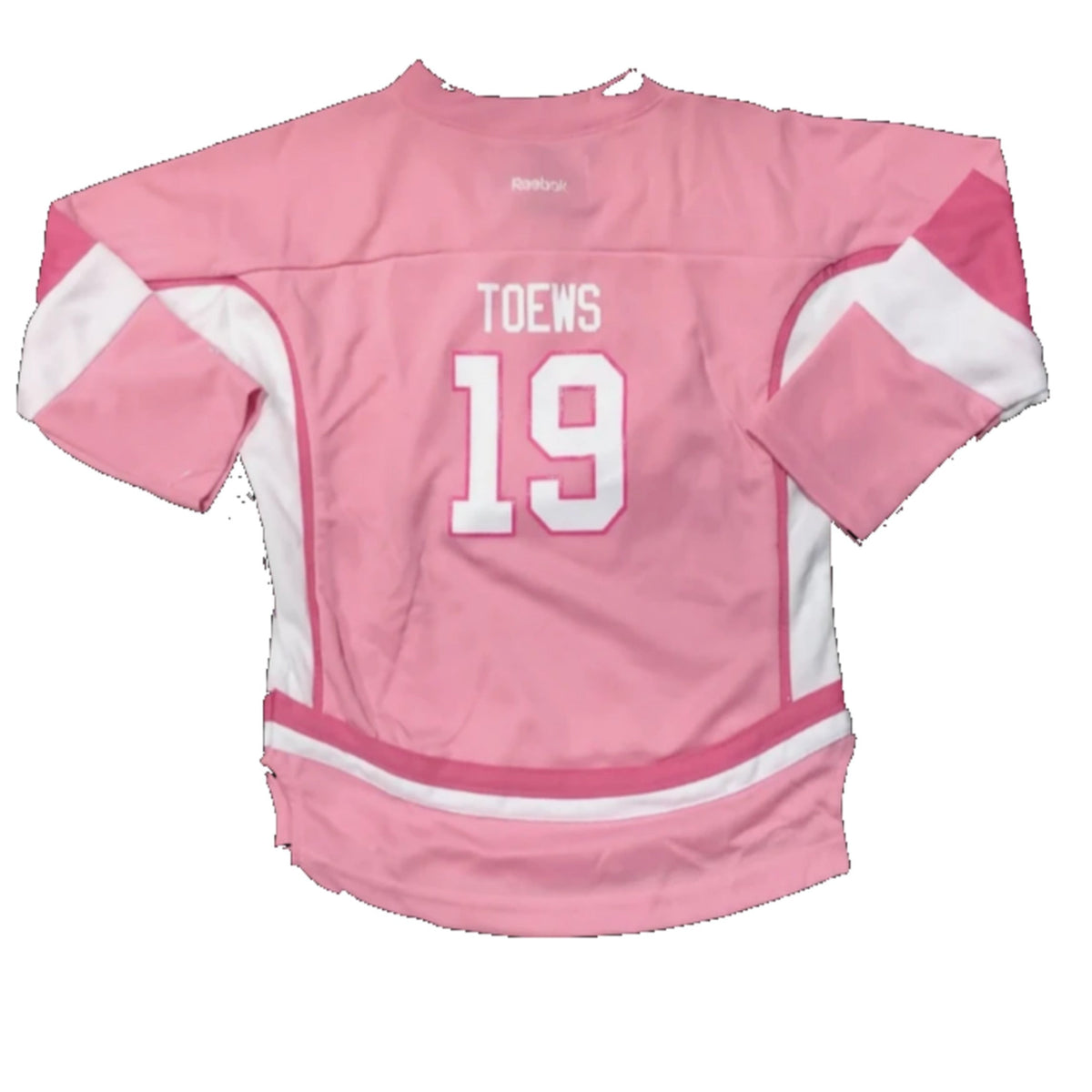 Chicago Blackhawks CHILD Jonathan Toews Pink Replica Player Jersey product image 1, provided for visual reference and