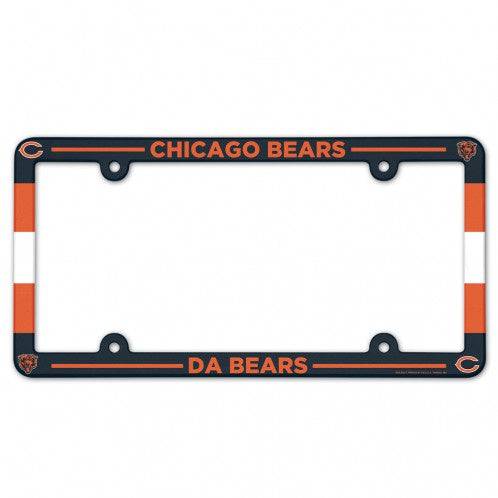 Chicago Bears "Da Bears" Plastic License Plate Frame product image 1, provided for visual reference and product detail review