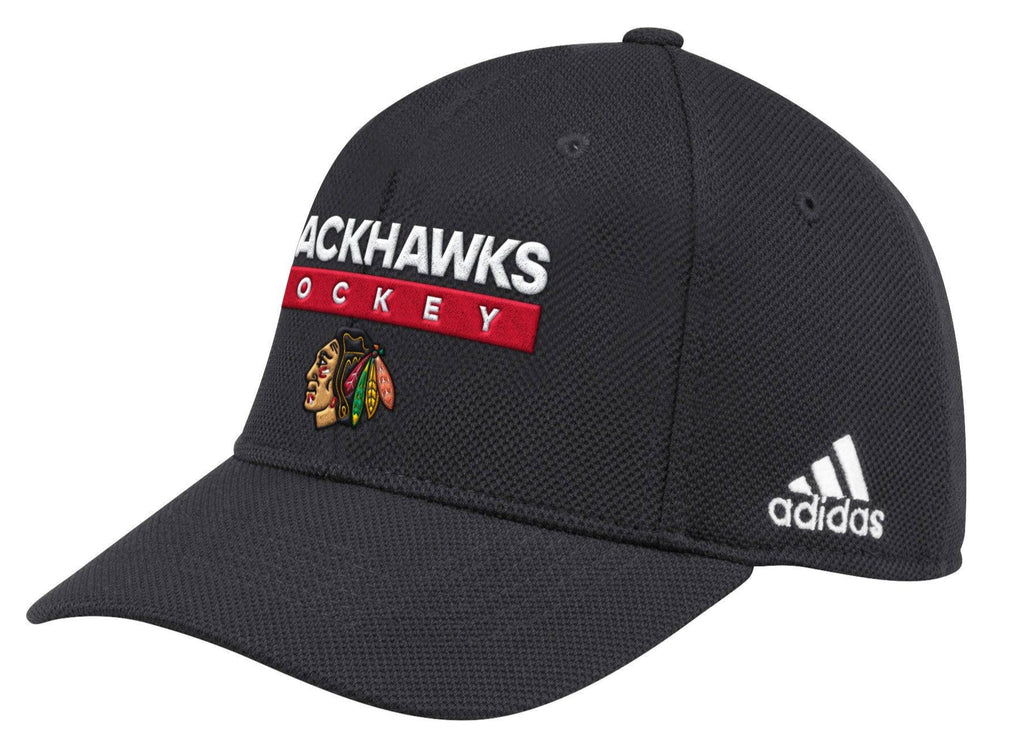 Men’s Chicago Blackhawks Authentic Collection Foxtrot Structured Flex Fit Hat By Adidas product image 1, provided for visual