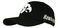 NCAA Iowa Hawkeyes Ultrasonic Black One Fit Flex Hat product image 1, provided for visual reference and product detail review