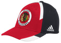 Men’s Chicago Blackhawks Authentic Collection Echo Practice Structured Flex Fit Hat By Adidas product image 1, provided for