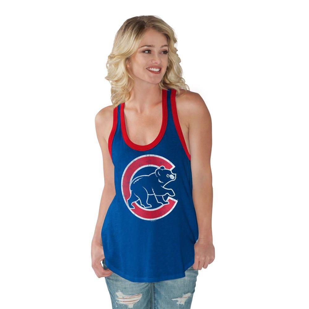 Chicago Cubs Power Play Tank Top by G-III for Women product image 1, provided for visual reference and product detail review