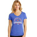 Womens Chicago Cubs 2016 World Series Champions V Neck T-Shirt product image 1, provided for visual reference and product