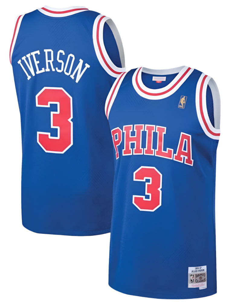 Philadelphia 76ers Allen Iverson Mitchell & Ness Royal 1996-97 Hardwood Classics Swingman Jersey for Men product image 1,