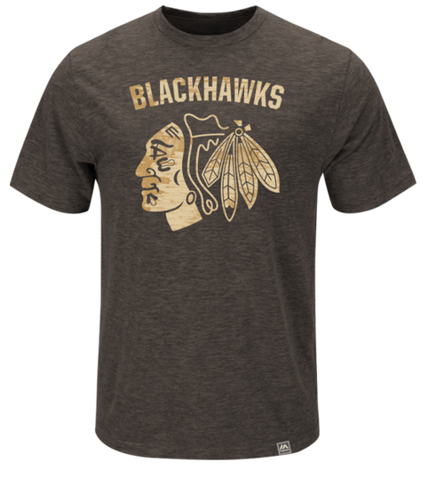 Chicago Blackhawks Charcoal Hours and Hours T-Shirt for Men product image 1, provided for visual reference and product