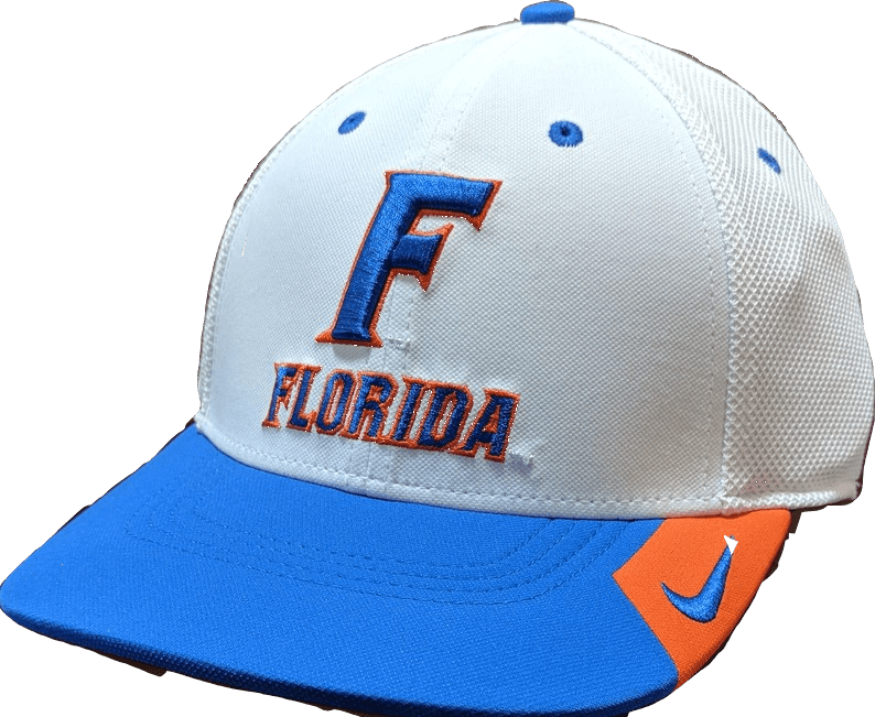 Florida Gators Nike Conference Legacy 91 Performance Flex Hat – White product image 1, provided for visual reference and