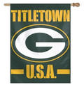 Green Bay Packers Titletown U.S.A. 27X37 Vertical Flag By Wincraft product image 1, provided for visual reference and
