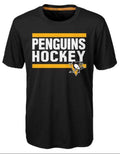 Youth Pittsburgh Penguins Shootout Dri-Tek T-Shirt By Outerstuff product image 1, provided for visual reference and product