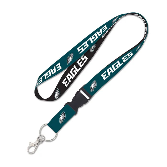 Philadelphia Eagles Double Sided Lanyard With Detachable Buckle By Wincraft product image 1, provided for visual reference