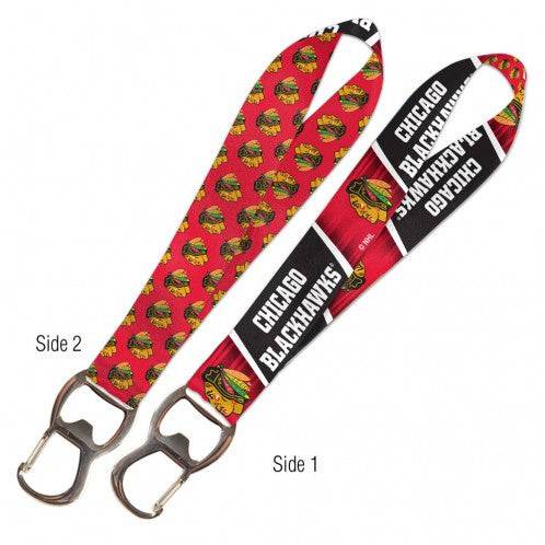 Chicago Blackhawks Bottle Opener Key Strap product image 1, provided for visual reference and product detail review