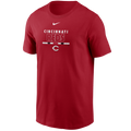 Cincinnati Reds Nike Red Color Bar T-Shirt for Men product image 1, provided for visual reference and product detail review