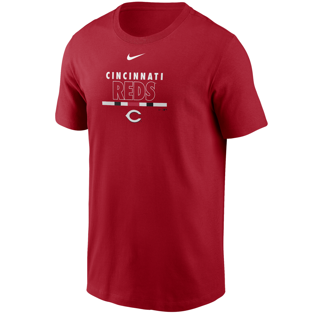 Cincinnati Reds Nike Red Color Bar T-Shirt for Men product image 1, provided for visual reference and product detail review