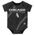 Chicago White Sox Majestic Newborn/Infant Black Fan-Atic Baseball Bodysuit product image 1, provided for visual reference