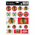 Chicago Blackhawks 5X7 Vinyl Sticker Sheet product image 1, provided for visual reference and product detail review