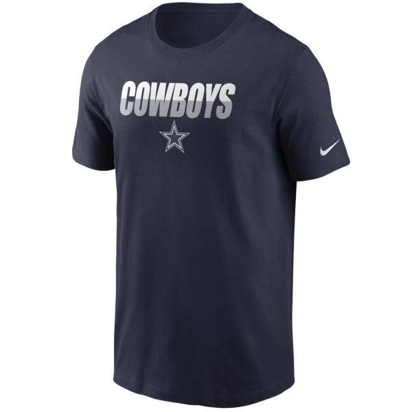 Dallas Cowboys Nike Mens Split Team Name Essential Short Sleeve T-Shirt product image 1, provided for visual reference and