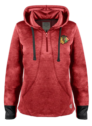 Chicago Blackhawks Annabelle Quarter-Zip Hoodie for Women product image 1, provided for visual reference and product detail