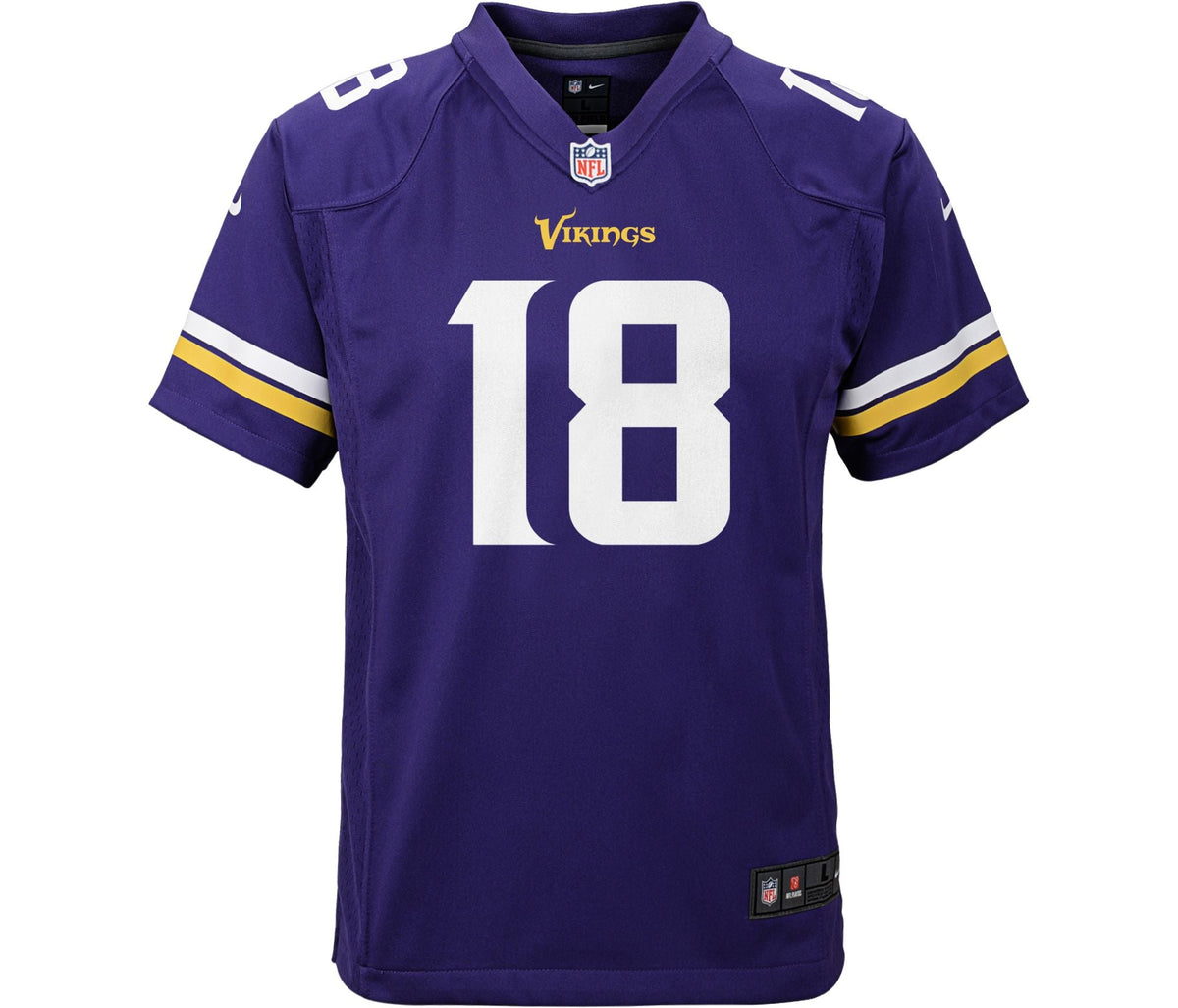 Youth Justin Jefferson Minnesota Vikings Purple Nike Game Jersey product image 2, provided for visual reference and product