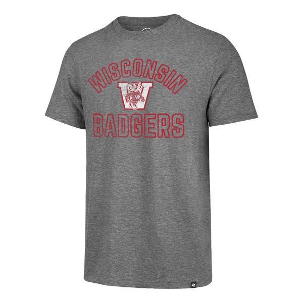 Wisconsin Badgers Hollarc Tri-Blend T-Shirt By ’47 Brand for Men product image 1, provided for visual reference and product