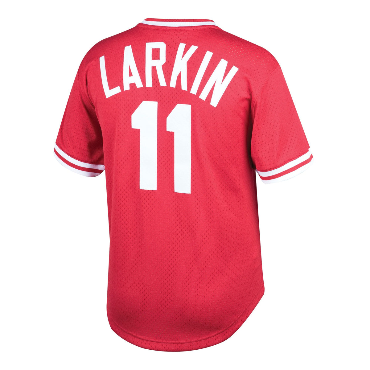 Barry Larkin Cincinnati Reds Mitchell & Ness Cooperstown Collection Authentic Mesh Batting Practice Jersey - Red for Men