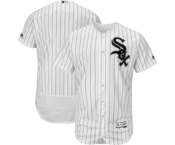Mens Chicago White Sox Authentic Home Blank Flex Base Jersey product image 1, provided for visual reference and product