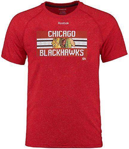Chicago Blackhawks Reebok Red Heather Name In Lights Synthetic Ultimate T Shirt product image 1, provided for visual