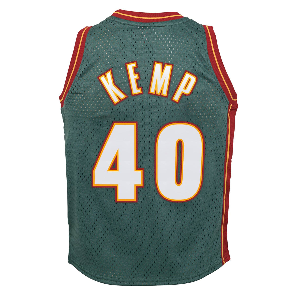 Youth Shawn Kemp Seattle Supersonics Mitchell & Ness 1996-96 Green NBA Swingman Hardwood Classics Jersey product image 3,