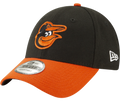 Mens New Era Baltimore Orioles The League 9FORTY Black/Orange Road Adjustable Game Cap product image 1, provided for visual