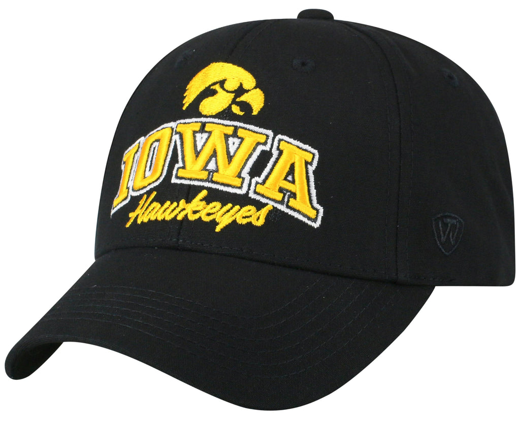 Mens Iowa Hawkeyes Advisor Adjustable Hat By Top Of The World product image 1, provided for visual reference and product