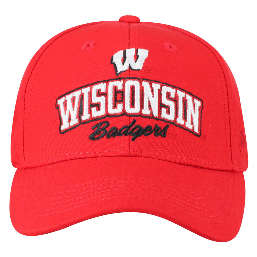 Mens Wisconsin Badgers Advisor Adjustable Hat By Top Of The World product image 2, provided for visual reference and product