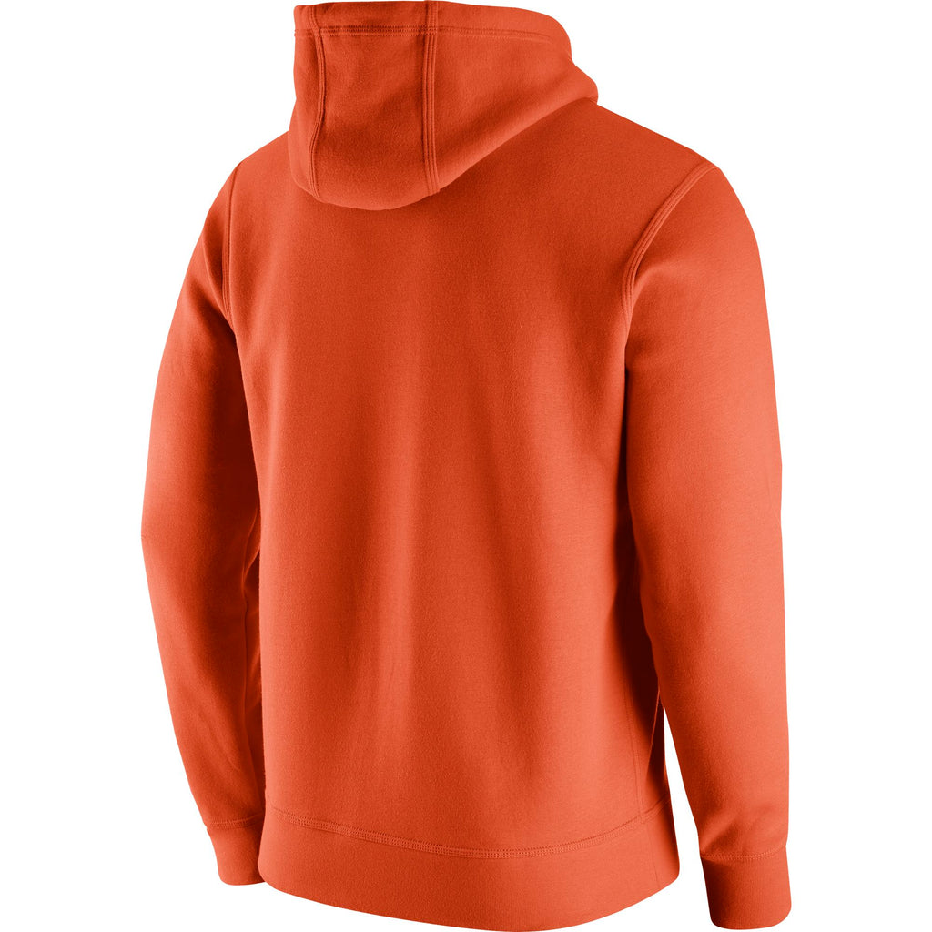 Nike Men Clemson Tigers Orange Club Fleece Hoodie product image 2, provided for visual reference and product detail review
