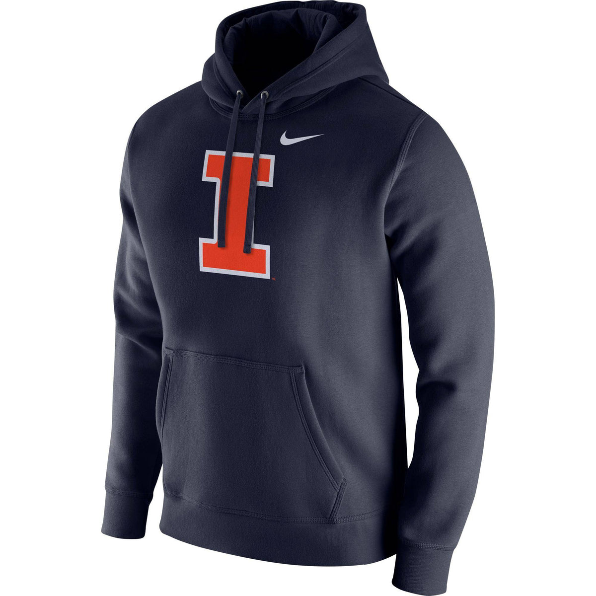 Illinois Fighting Illini Nike Club Fleece Pullover Hoodie – Navy product image 1, provided for visual reference and product