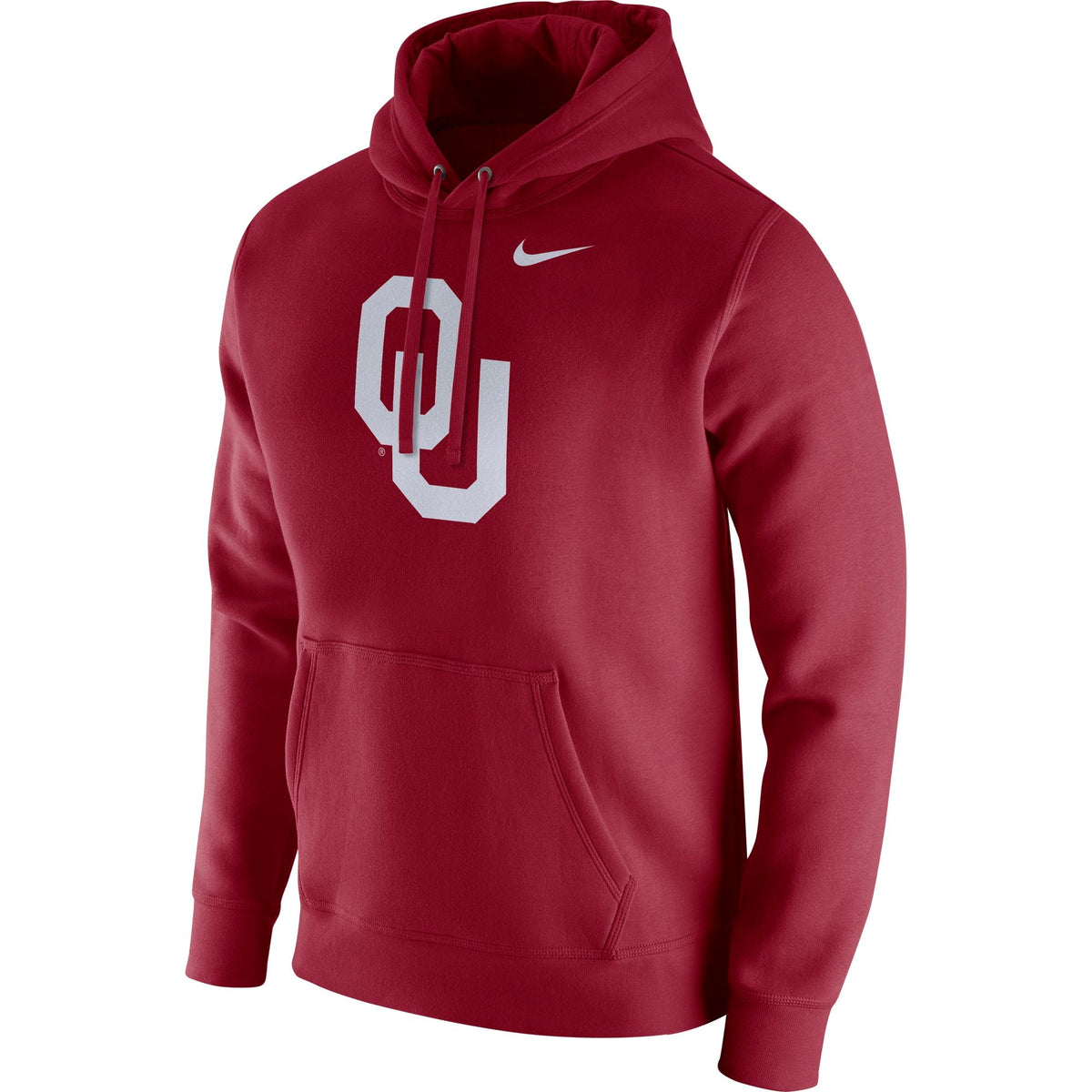 Nike Oklahoma Sooners Maroon Club Fleece Hoodie for Men product image 1, provided for visual reference and product detail