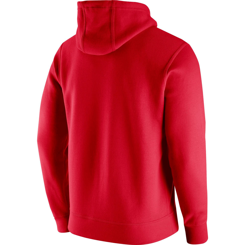 Ohio State Buckeyes Nike Logo Club Fleece Pullover Hoodie - Scarlet product image 2, provided for visual reference and