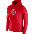 Ohio State Buckeyes Nike Logo Club Fleece Pullover Hoodie - Scarlet product image 1, provided for visual reference and