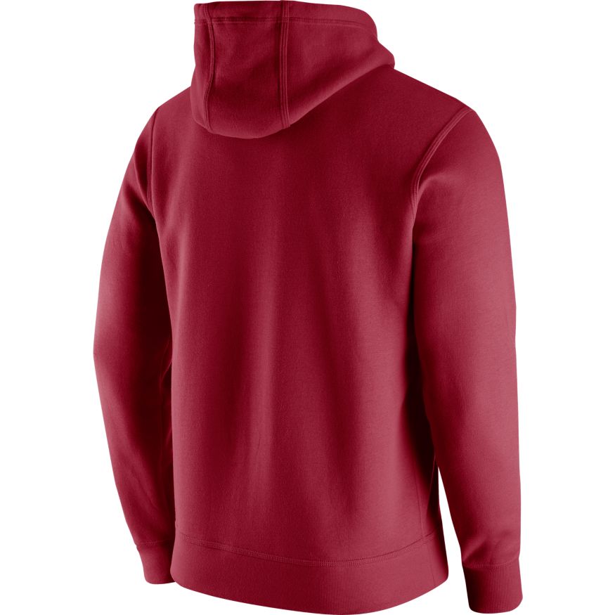 Nike Stanford Cardinal Red Primary Logo Club Fleece Pullover Hoodie for Men product image 2, provided for visual reference