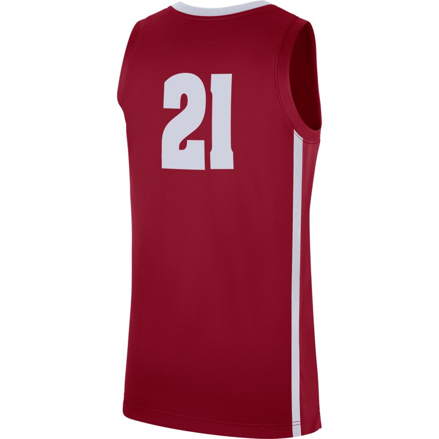 NCAA Alabama Crimson Tide Nike #21 Crimson Replica Basketball Jersey for Men product image 2, provided for visual reference