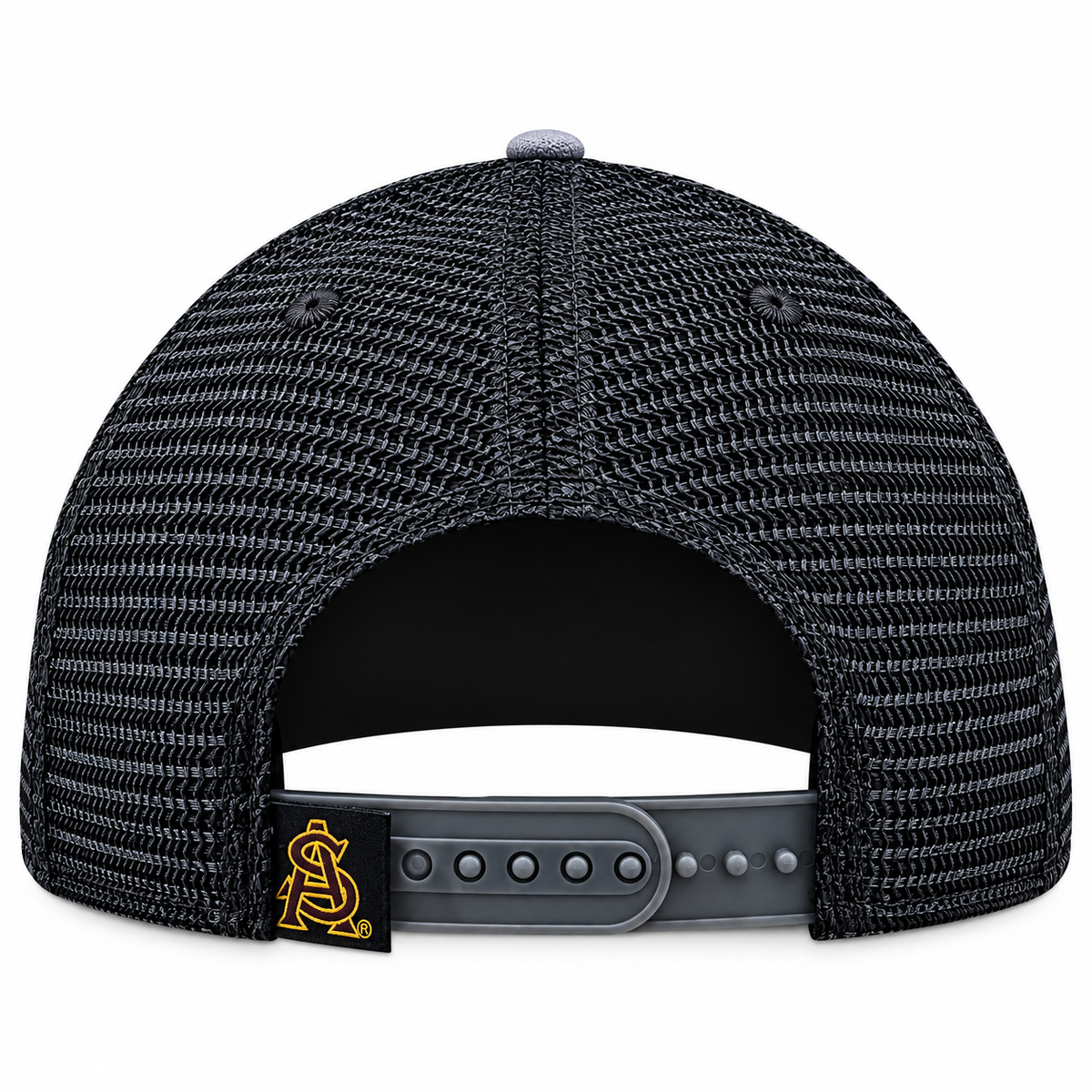 Arizona State Sun Devils Top of the World Gray/Black Trucker Adjustable Snapback Hat product image 2, provided for visual