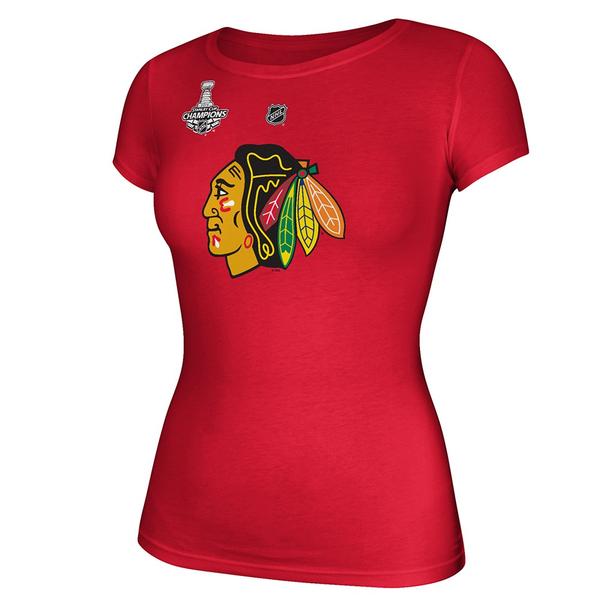 Chicago Blackhawks Jonathan Toews 2015 Stanley Cup Champions Player T-Shirt for Women product image 2, provided for visual