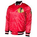 Chicago Blackhawks Old School Original Starter Satin Jacket-Red for Men product image 1, provided for visual reference and
